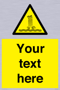 Custom warning artificial waterfall